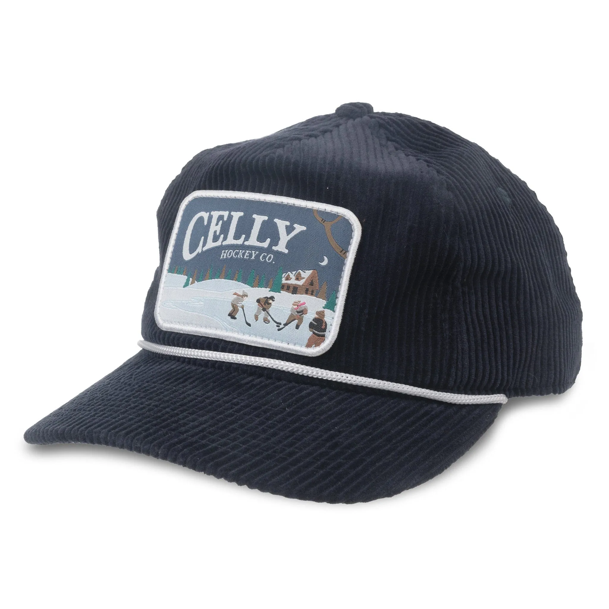Celly Hockey Moonlight Skate Snapback Hat - Navy Corduroy